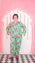 Load image into Gallery viewer, Sherbet Cherry&#39;s PJ set - green