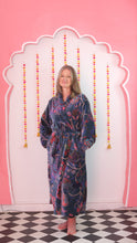 Load image into Gallery viewer, Chintz Indian tree Velvet Dressing gown