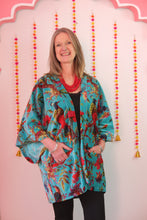Load image into Gallery viewer, Kimono - bird of paradise turquoise