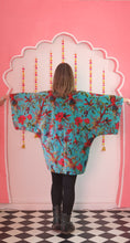 Load image into Gallery viewer, Kimono - bird of paradise turquoise