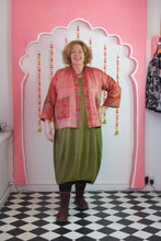 Load image into Gallery viewer, Sari Silk Reversible Coatigan - apricot