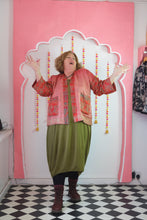 Load image into Gallery viewer, Sari Silk Reversible Coatigan - apricot