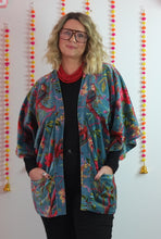 Load image into Gallery viewer, Velvet Kimono - duck egg blue