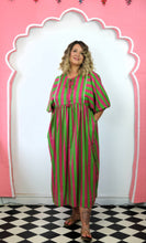 Load image into Gallery viewer, The Aphrodite dress - green/pink