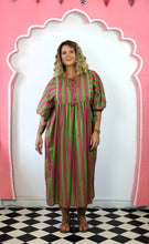 Load image into Gallery viewer, The Aphrodite dress - green/pink