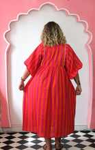 Load image into Gallery viewer, Stripy Aphrodite dress - orange/ pink