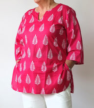 Load image into Gallery viewer, The Jali Kurta - hot pink