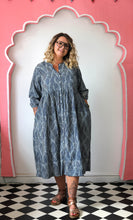 Load image into Gallery viewer, The Annabelle dress - Indigo Waves print
