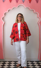 Load image into Gallery viewer, Phul Kari Duster jacket - chilli red