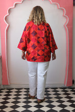 Load image into Gallery viewer, Phul Kari Duster jacket - chilli red