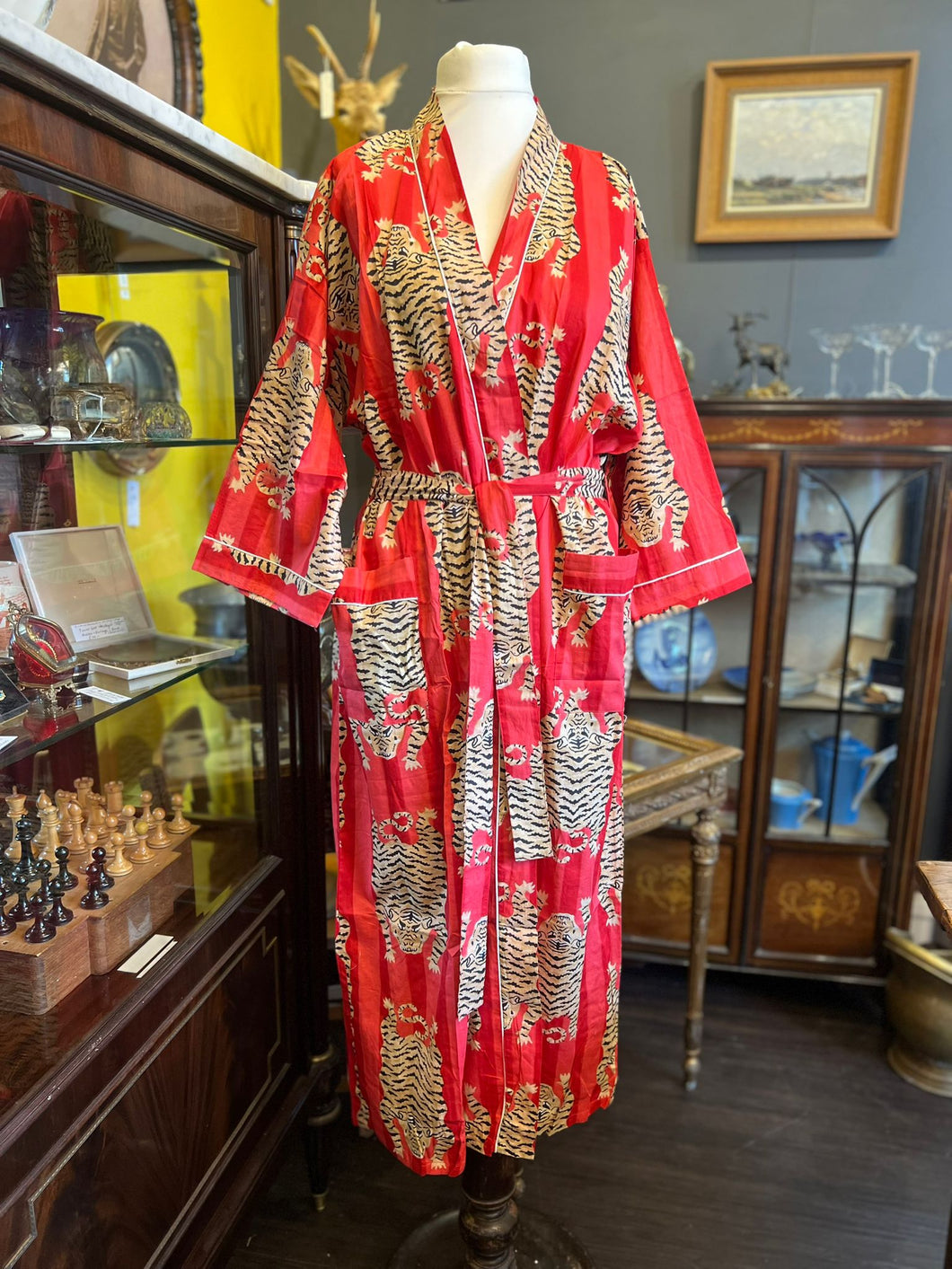 Kimono dressing gown- red