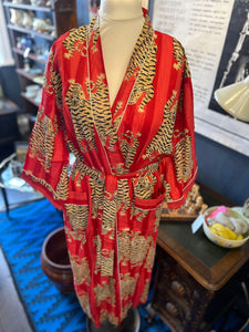 Kimono dressing gown- red