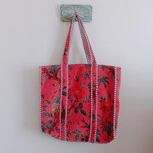 Load image into Gallery viewer, The Jaipur quilted Velvet tote bag