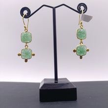Load image into Gallery viewer, Hand carved Aventurine earrings