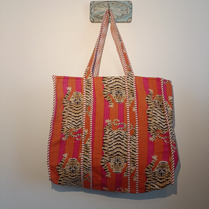 Jaipur Tote bag - orange & pink