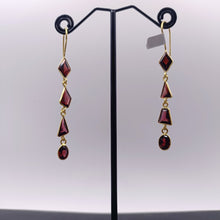 Load image into Gallery viewer, Garnet drop earrings