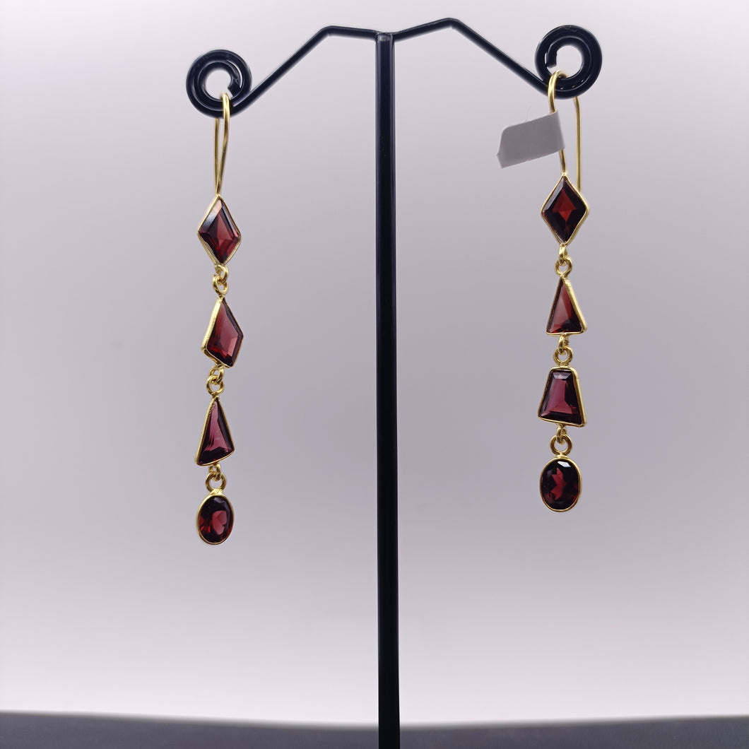 Garnet drop earrings