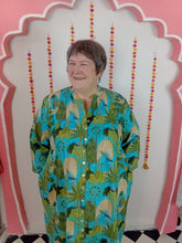 Load image into Gallery viewer, Langston shirt dress turquoise