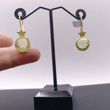 Load image into Gallery viewer, Citrine star earrings