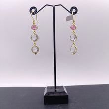 Load image into Gallery viewer, Rose quartz &amp; pink amethyst earrings