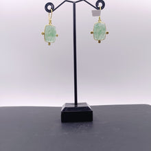 Load image into Gallery viewer, Hand carved Aventurine earrings