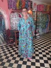 Load image into Gallery viewer, The Bloomsbury Kaftan - turquoise