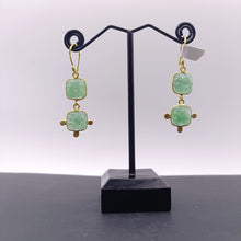 Load image into Gallery viewer, Hand carved Aventurine earrings