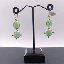 Load image into Gallery viewer, Hand carved Aventurine earrings