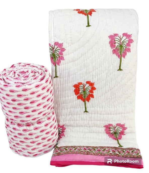 Hand stitched double cotton quilt