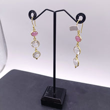 Load image into Gallery viewer, Rose quartz &amp; pink amethyst earrings