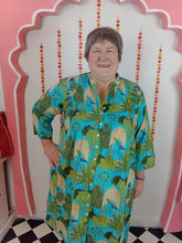Load image into Gallery viewer, Langston shirt dress turquoise