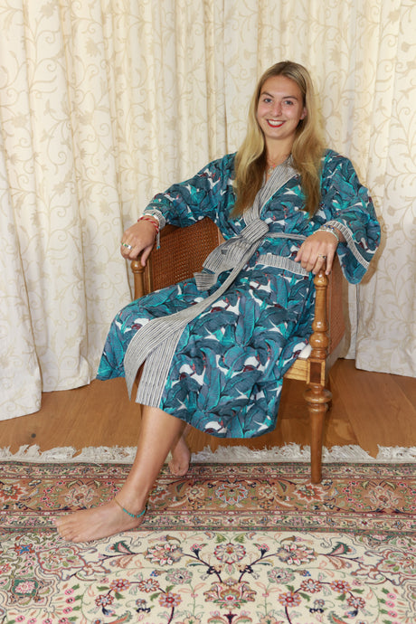 Kimono style dressing gown