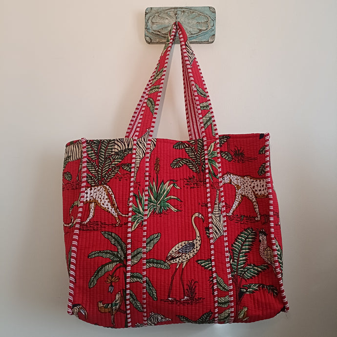 Jaipur Tote bag - red