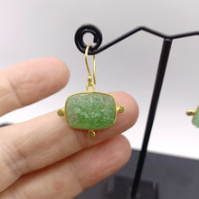 Load image into Gallery viewer, Hand carved Aventurine earrings