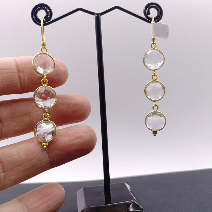 Pink amethyst drop earrings