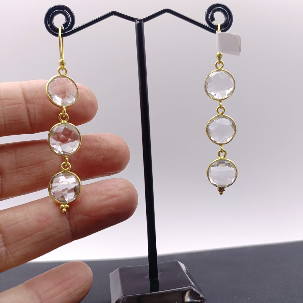 Pink amethyst drop earrings