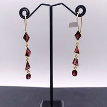 Load image into Gallery viewer, Garnet drop earrings