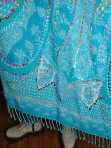 Boiled wool shawl