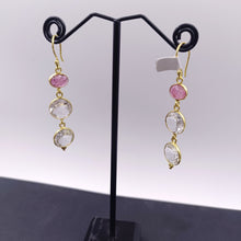 Load image into Gallery viewer, Rose quartz &amp; pink amethyst earrings