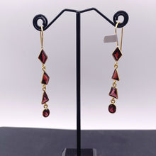 Load image into Gallery viewer, Garnet drop earrings