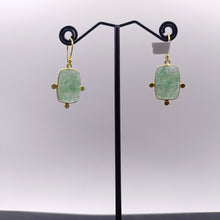 Load image into Gallery viewer, Hand carved Aventurine earrings