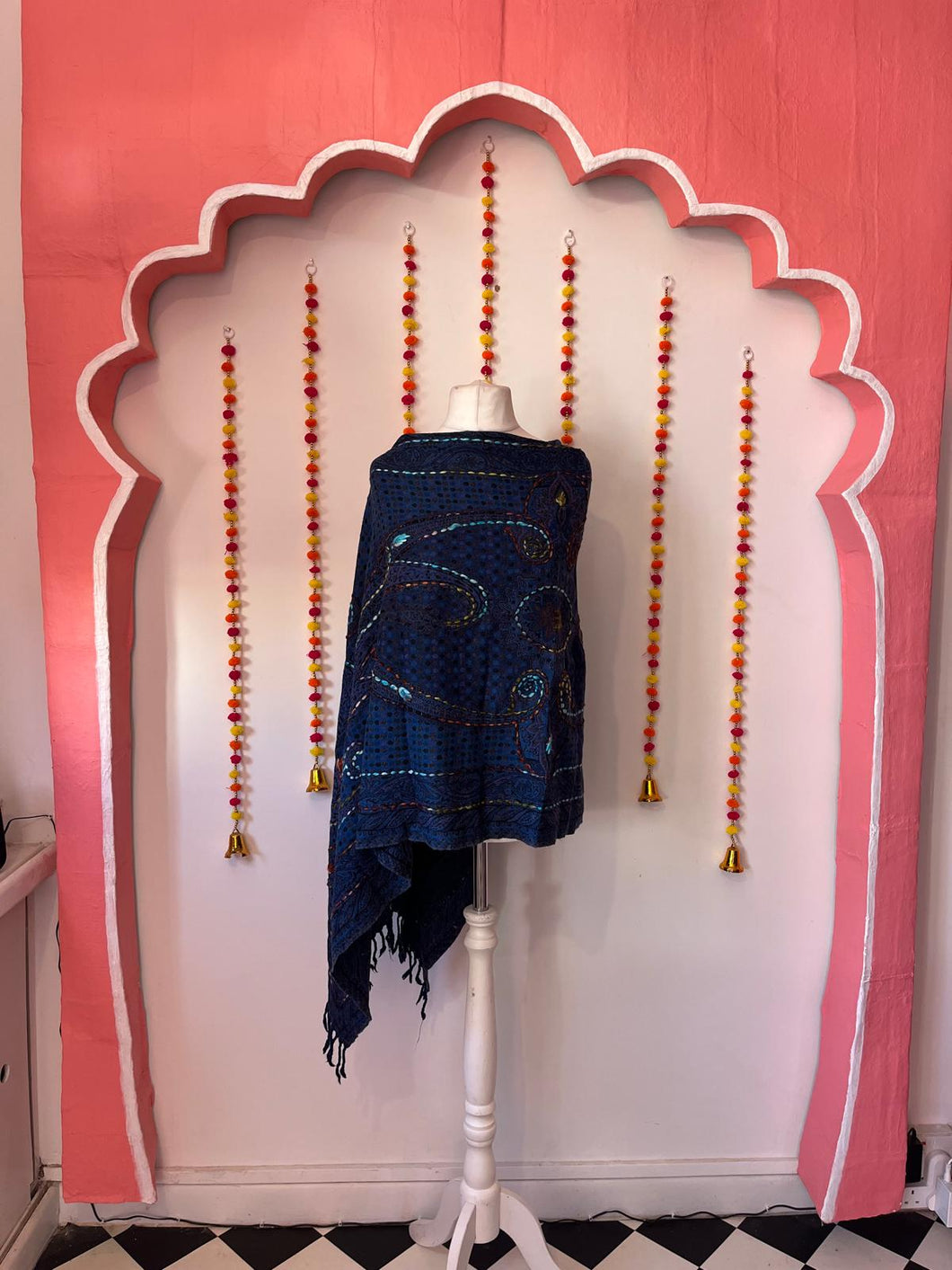 Boiled wool poncho