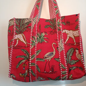 Jaipur Tote bag - red