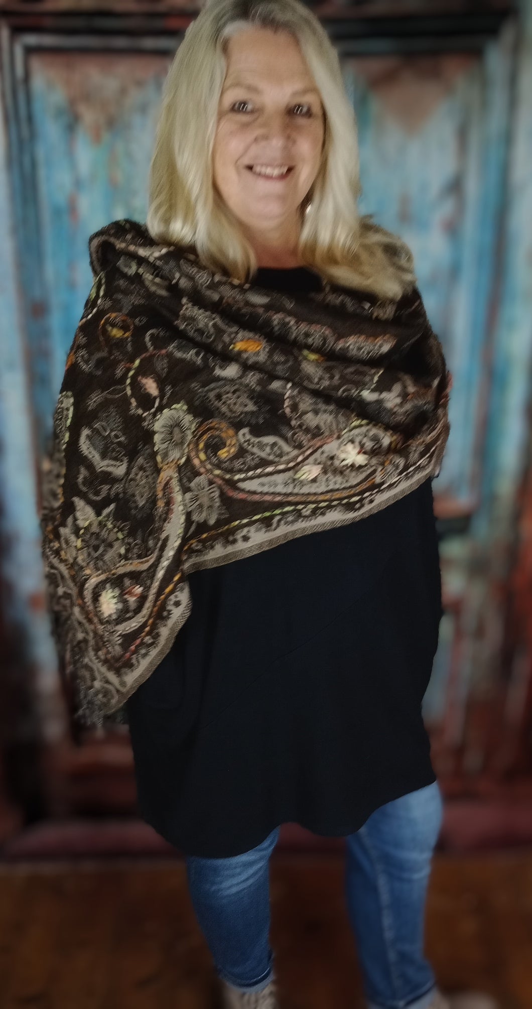 Boiled wool Shawl