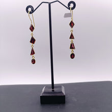 Load image into Gallery viewer, Garnet drop earrings