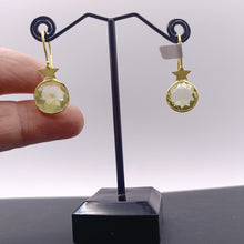 Load image into Gallery viewer, Citrine star earrings