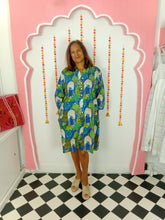 Load image into Gallery viewer, Langston shirt dress electric blue